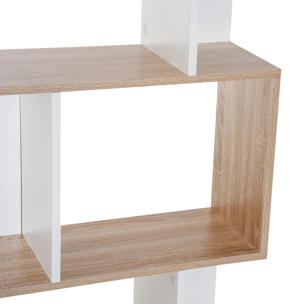 HOMCOM Bibliotecă de Perete Modernă cu 5 Rafturi, Design Vertical din Lemn, 60x24x184.5 cm, Alb | Aosom România