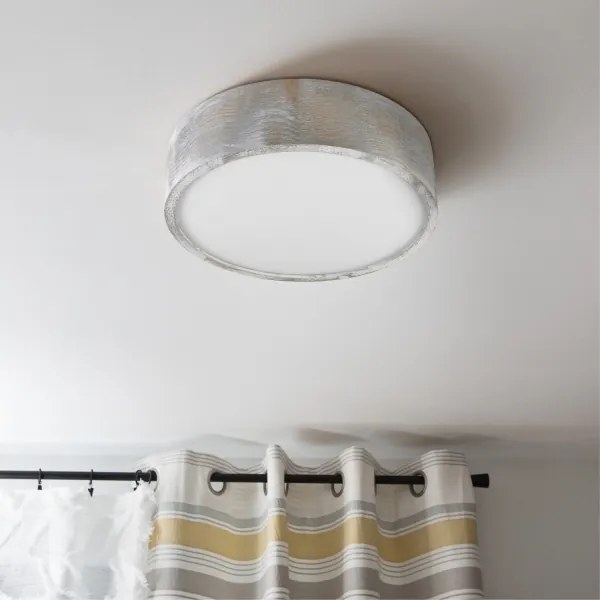 Brilagi - Plafonieră PINO, 2xE27/15W/230V, pin/argintiu, Ø 37,5 cm