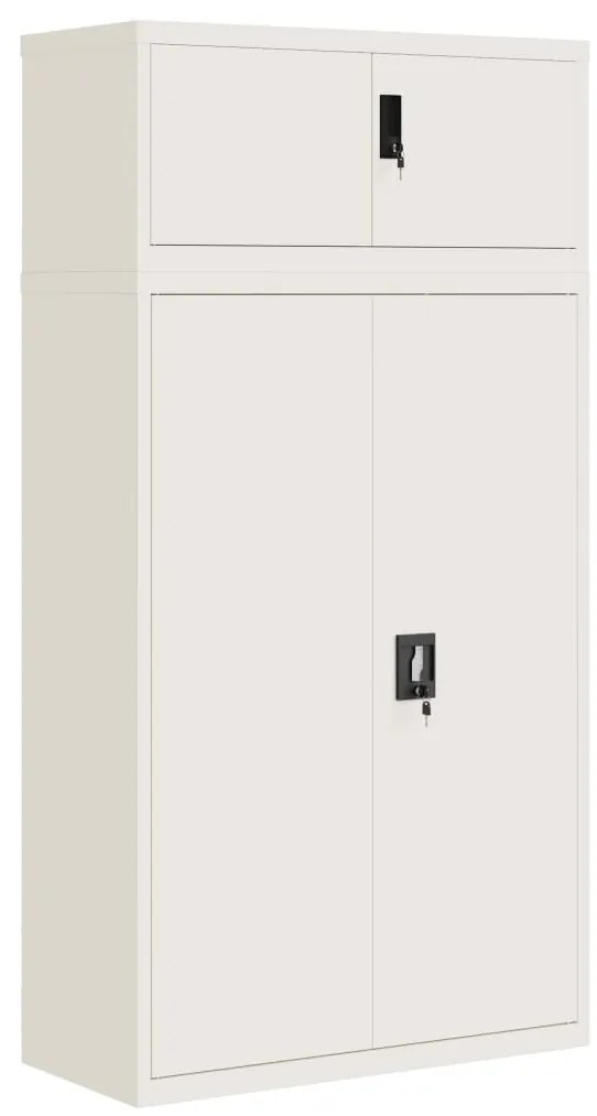 vidaXL Fișet, alb, 90x40x180 cm, oțel