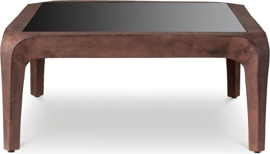 Masuta de cafea LUX, Aluminiu Reciclat, Sticla Neagra, Quentin