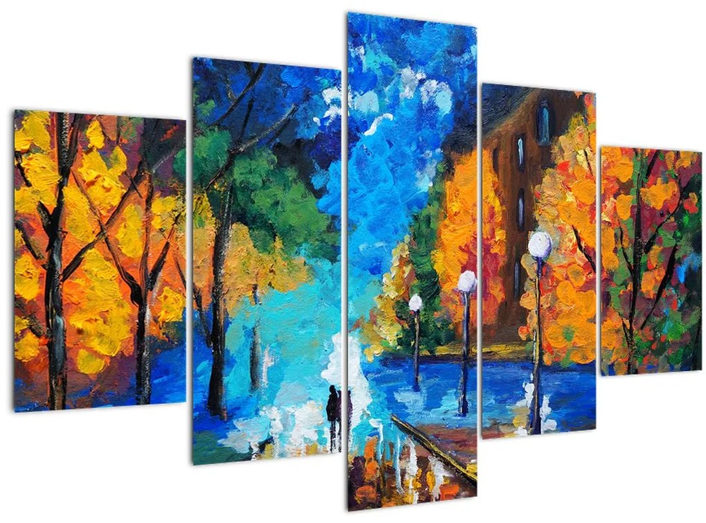 Tablou - Îndrăgostiții, Pointilism (150x105 cm)