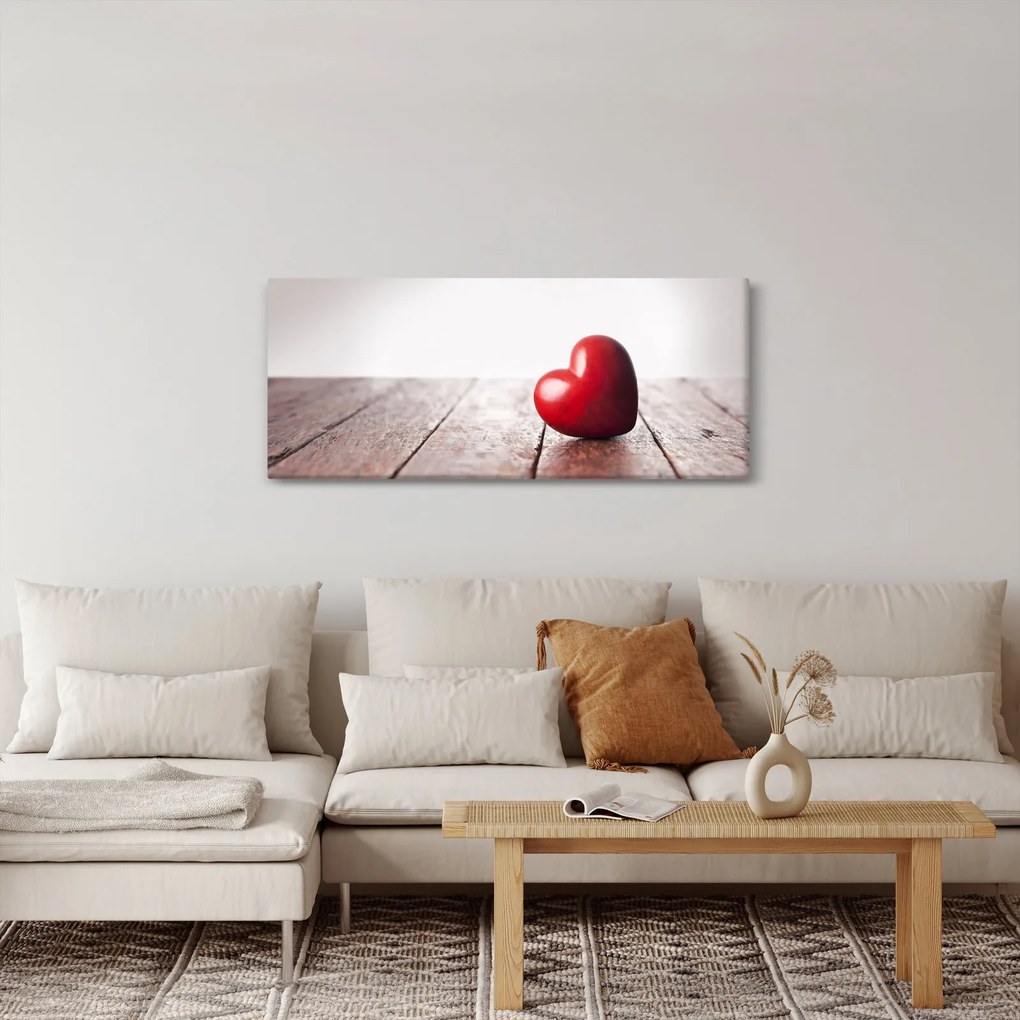 Tablou - Inima din lemn (120x50 cm)