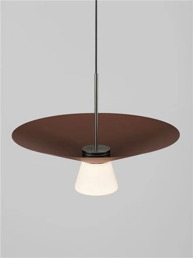 Lustra LED suspendata BARIS Rust Brown 38cm
