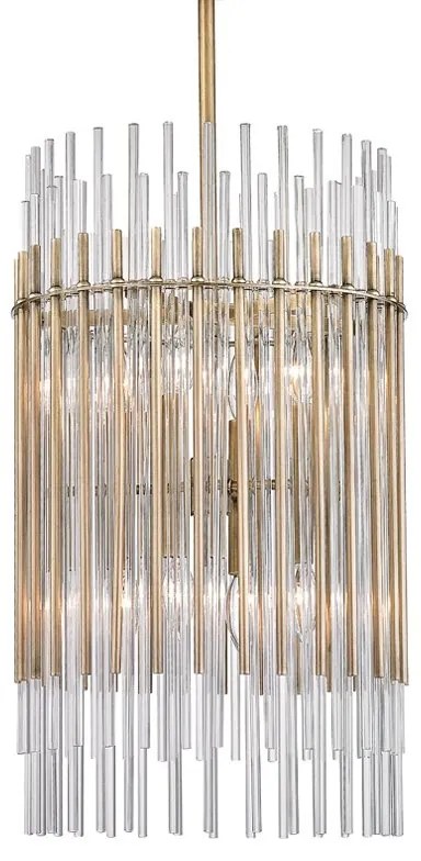 Lustra suspendata LUX, design elegant, WALLIS alama antichizata, cu 8 surse de lumina
