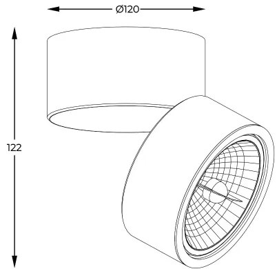 Zuma Line 20001-BK-N - Spot LOMO, 1xGU10-ES111/15W/230V, negru