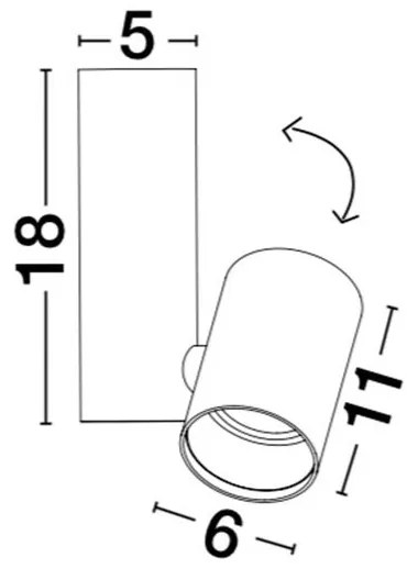 Spot aplicat, directionabil BERNARDO alb NVL-7409002