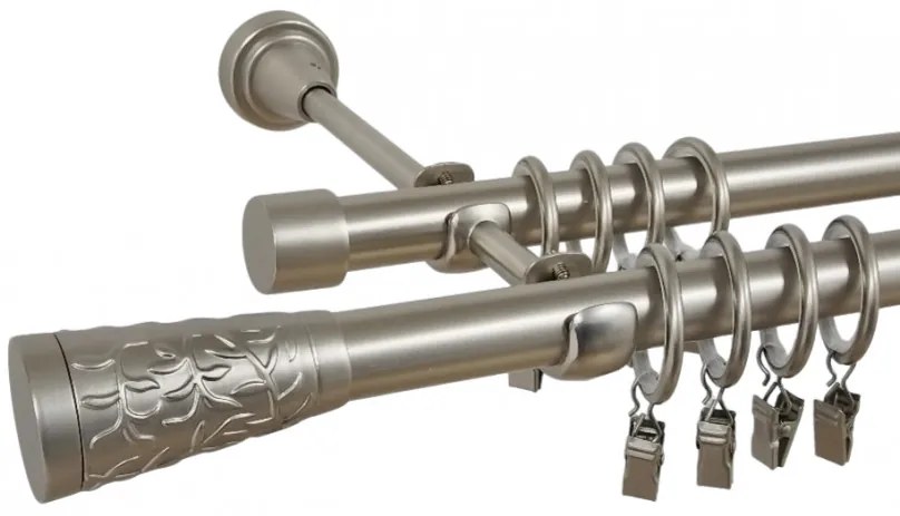 Galerie dubla SEVILLA 19/19 mm CROM MAT (Alege marime: 200 cm)