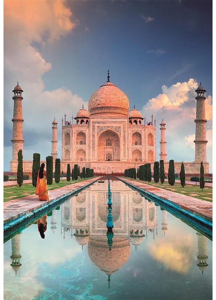 Orașe Taj Mahal Puzzle Compact India, 1500 de piese, Clementoni