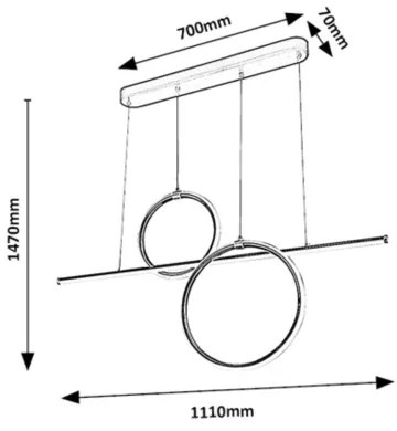 Lustră LED pe cablu WILLOW LED/48W/230V Rabalux 6970