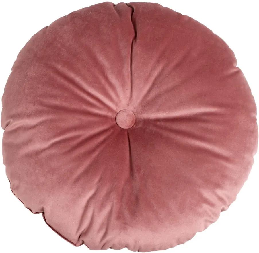 Pernă rotundă din catifea House Nordic Luso, ø 45 cm, roz