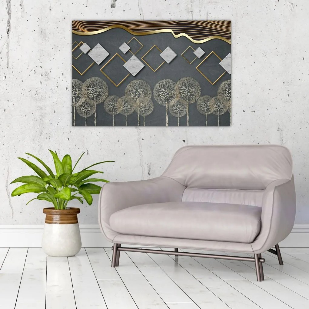 Tablou cu abstracție (90x60 cm)