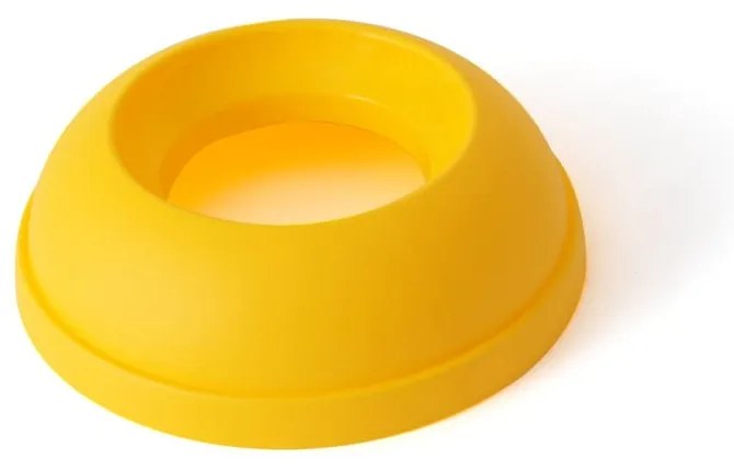 Capac pentru coș de gunoi galben de reciclat din plastic – Addis