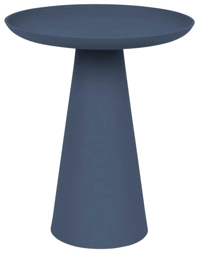 Măsuță auxiliară din aluminiu White Label Ringar, ø 34,5 cm, albastru