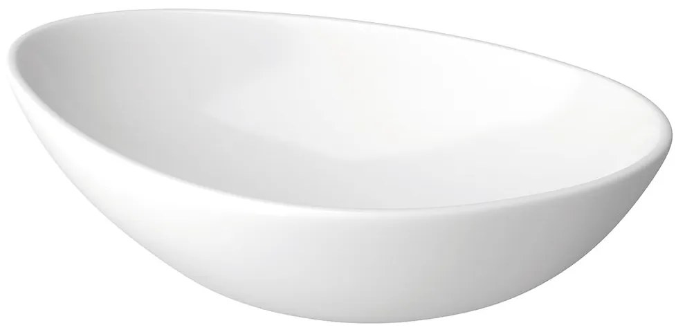 Lavoar asimetric alb pe blat Cersanit Moduo 56,5 cm