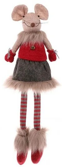 Decorațiuni de Crăciun Șoricel în fustă, așezat, 60 cm