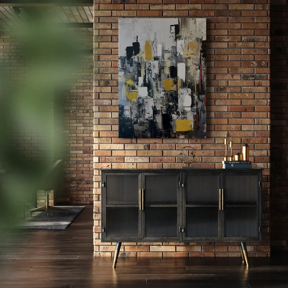 Tablou cu detalii pictate manual 70x100 cm Cityscape – Styler