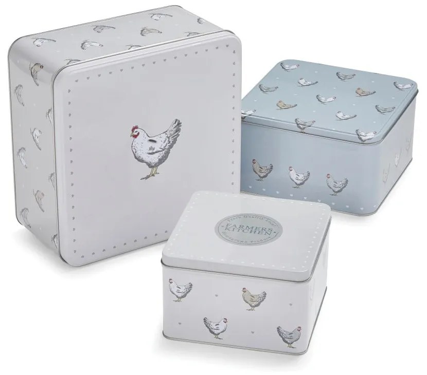 Recipiente 3 buc. din oțel pentru biscuiți Farmers Kitchen – Cooksmart ®