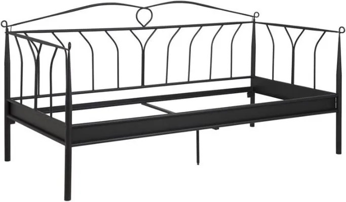 Cadru pentru pat de zi negru din metal 215 cm Line Actona Company