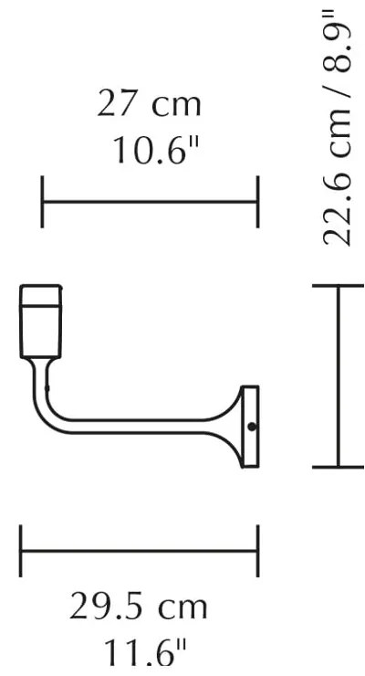 Aplică de perete albă fără abajur din metal Santé – UMAGE