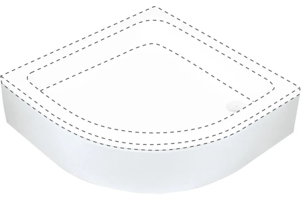 Masca frontala pentru cadita dus semirotunda 80 cm Deante 80 cm