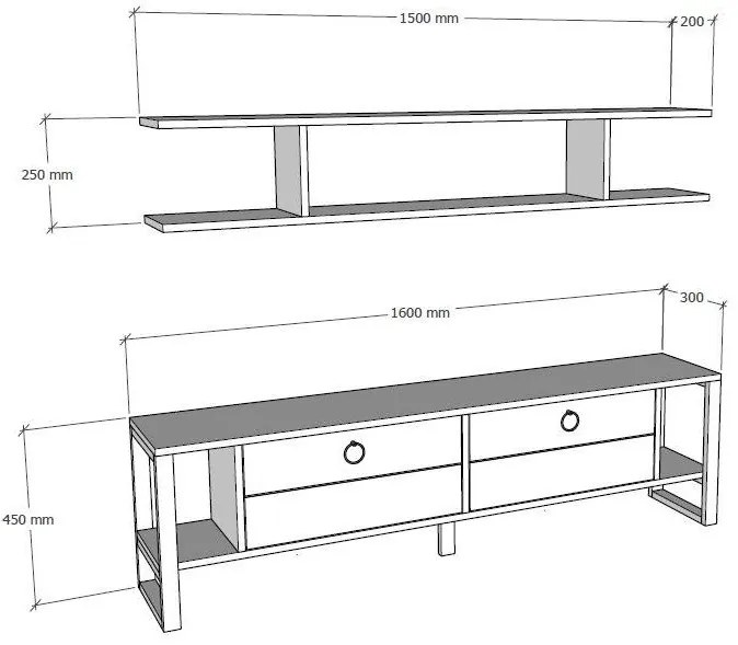 Mobilier living Menile 3 (stejar zafir) . 1095560
