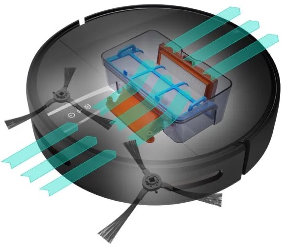 Niceboy ION Charles i4 - Aspirator robot inteligent 2în1 4400 mAh Wi-Fi negru +