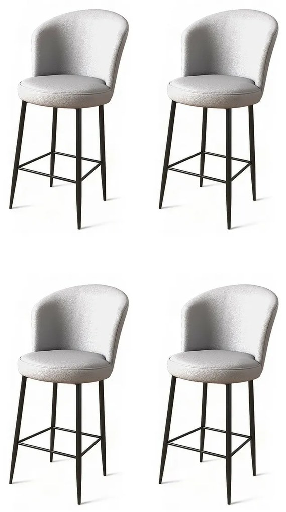 Set de scaune de bar Uras Grey, 4 buc.