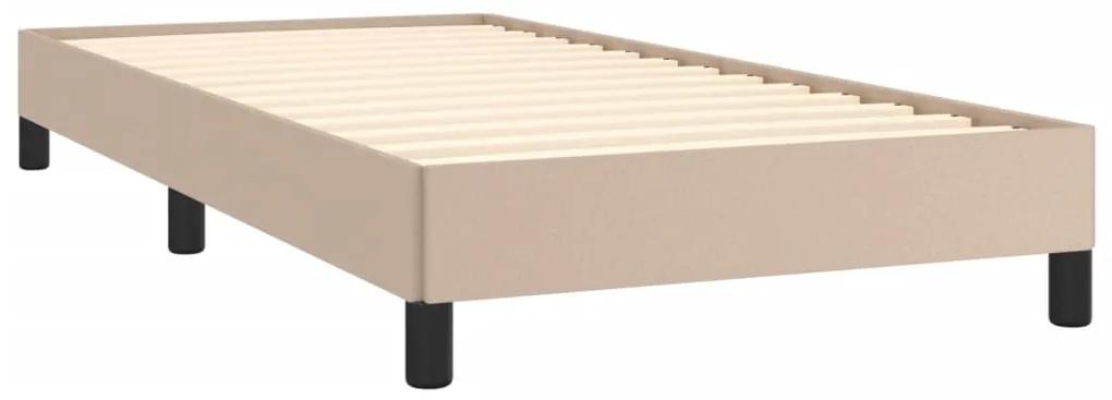 Cadru de pat, cappuccino, 80x200 cm, piele ecologica Cappuccino, 25 cm, 80 x 200 cm