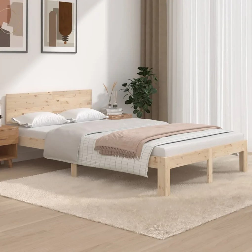 833113 vidaXL Cadru de pat, 120x200 cm, lemn masiv de pin