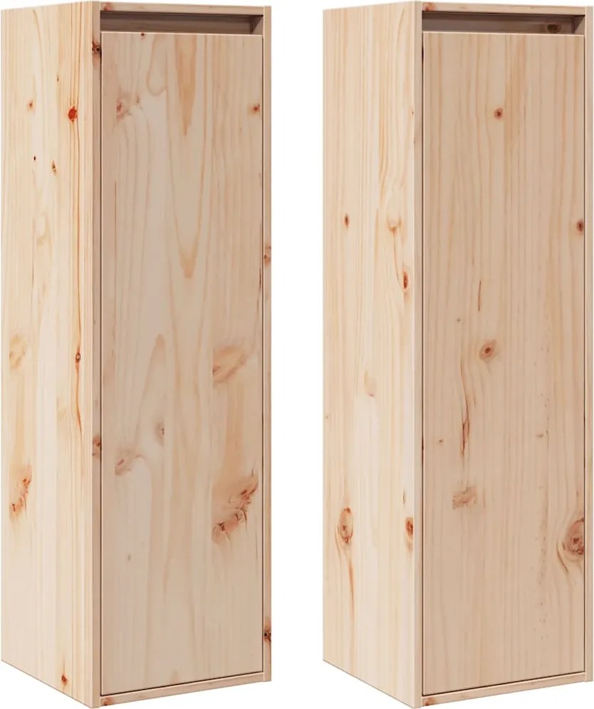 vidaXL Dulapuri de perete, 2 buc., 30x30x100 cm, lemn masiv de pin