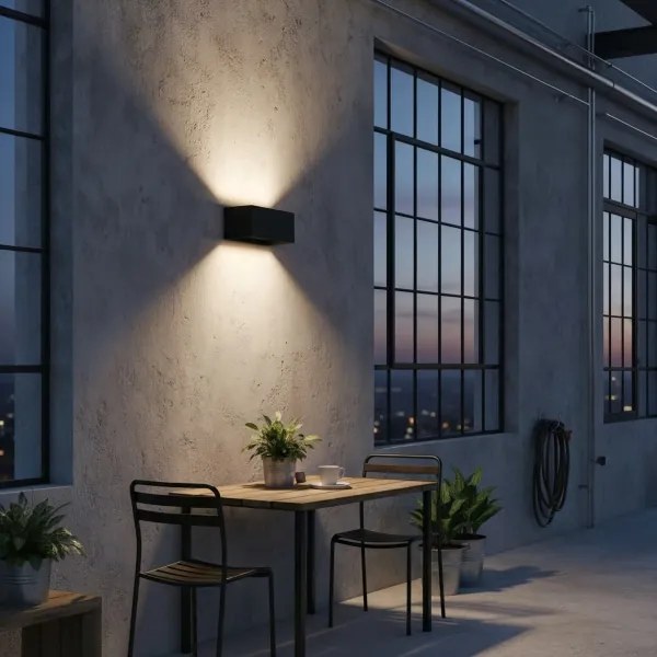 Aplică LED de exterior Ideal Lux ATOM LED/25W/230V IP54 negru