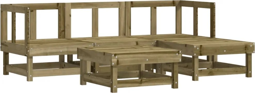 vidaXL Set mobilier relaxare pentru grădină 5 piese lemn de pin tratat