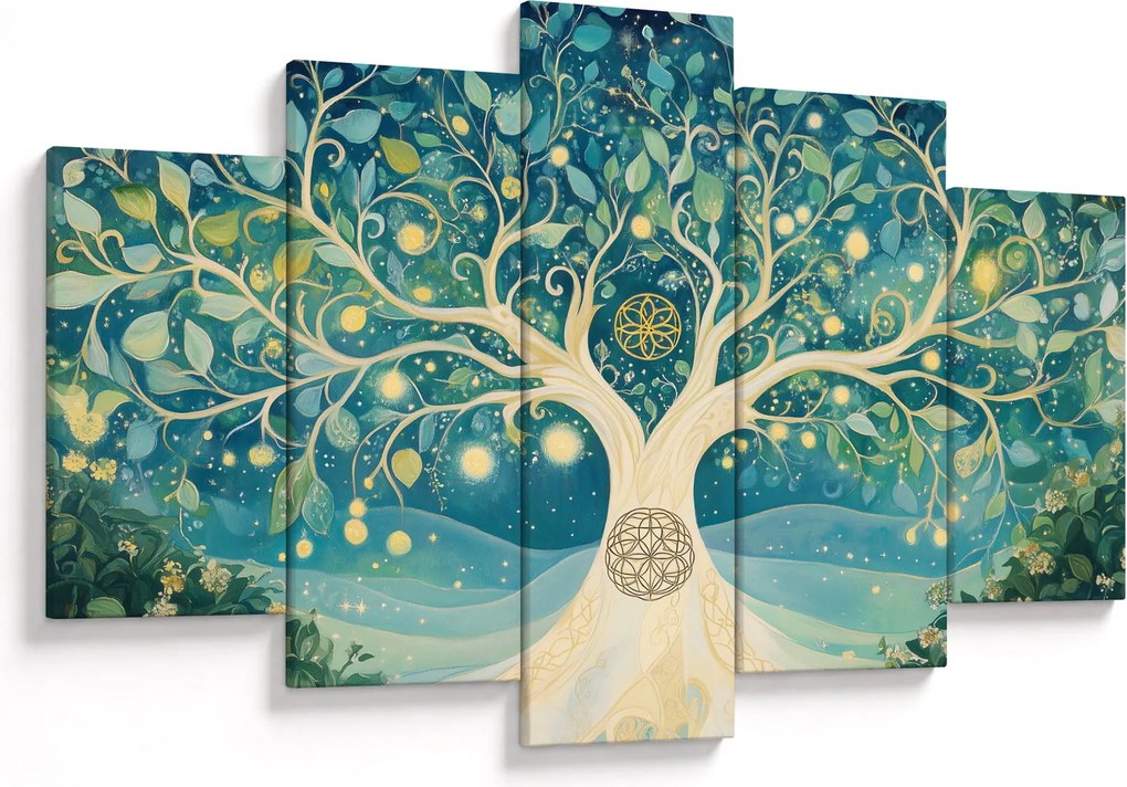 Tablou – Arbore magic cu spirale (150x105 cm)