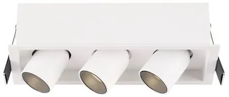 Corp LED incastrabil cu 3 Mini Spoturi ajustabile DESERT albe