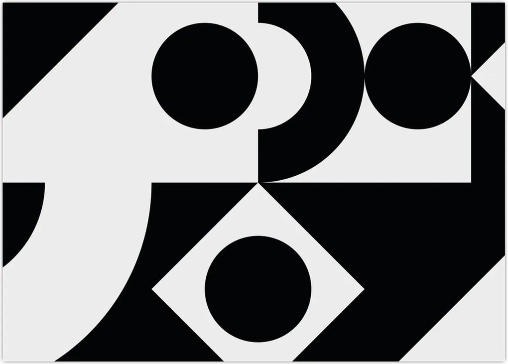 Tablou pe sticlă - Abstracție geometrică N⁰1 (70x50 cm)