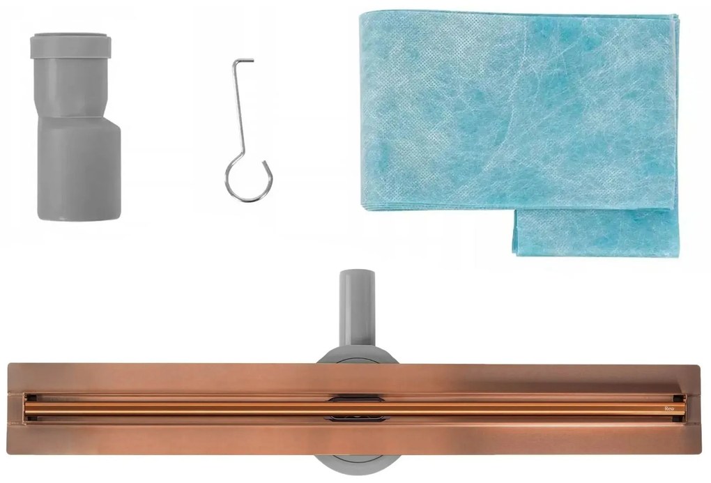 Rigola dus REA Neox Slim pro Brushed l.Copper 70