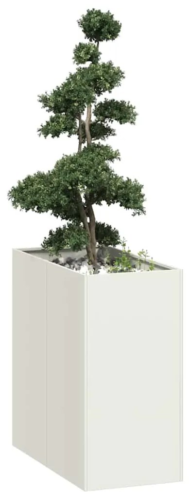 vidaXL Jardinieră alb 40x80x80 cm oțel
