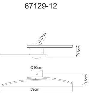 Plafonieră LED Globo 67129-12 TANSY 2xLED/6W/230V