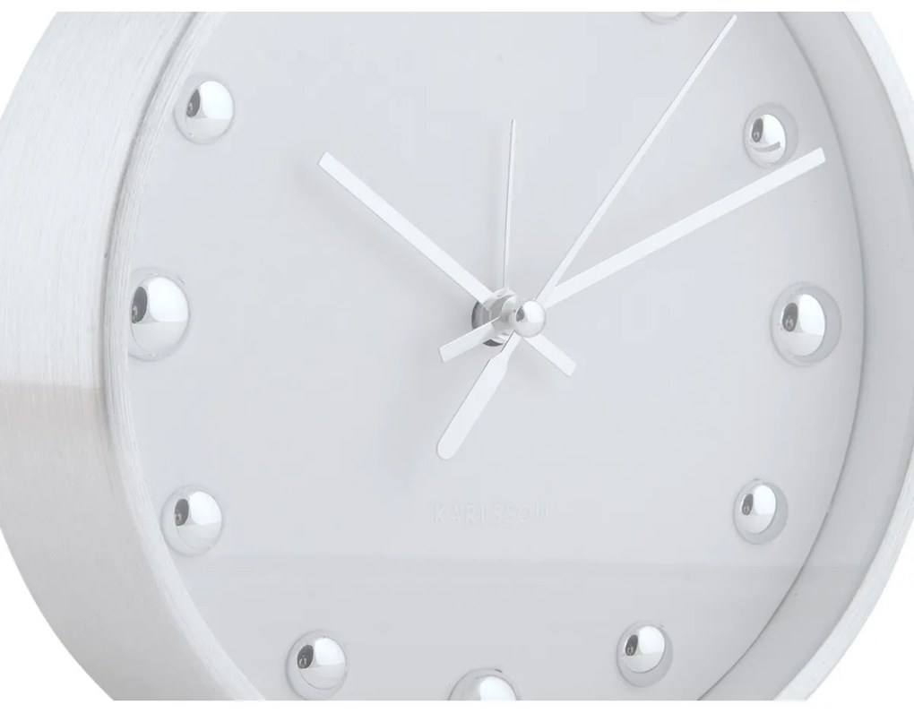 Karlsson 5970WH ceas de masă/ceas cu alarmă, alb,diametru  16 cm