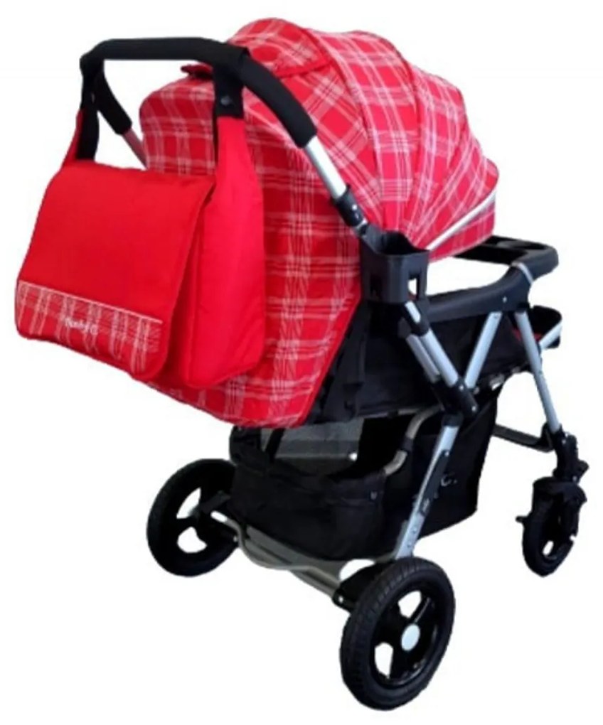Carucior nou nascuti 2 in 1 BABY CARE™ PRO 511, Cu geanta bebe inclusa, Cadru aluminiu, Maner reversibil, Spatar reglabil in 5 trepte, Amortizoare,