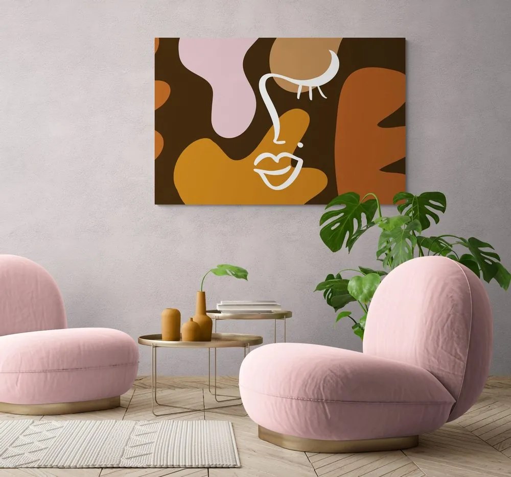 Tablou trăsătura femeii în design la modă