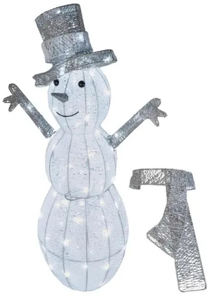 Decorațiune LED de Crăciun de exterior 80xLED/3,6W/230V IP44 82 cm om de zăpadă