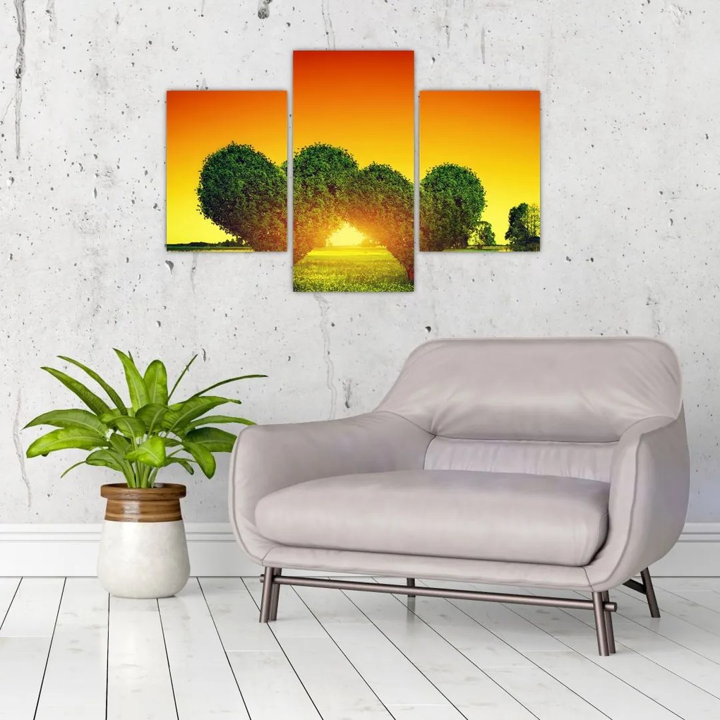 Tablou - Inima în coroanele copacilor (90x60 cm)