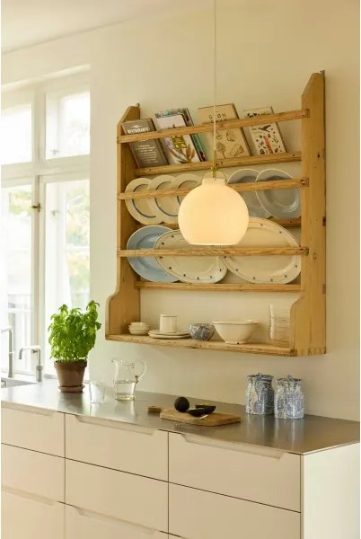 Halo Design 748068 - Pendul suspendat pe cablu TOSCANA, 1xE27/40W/230V, Ø 36 cm, crem/alamă