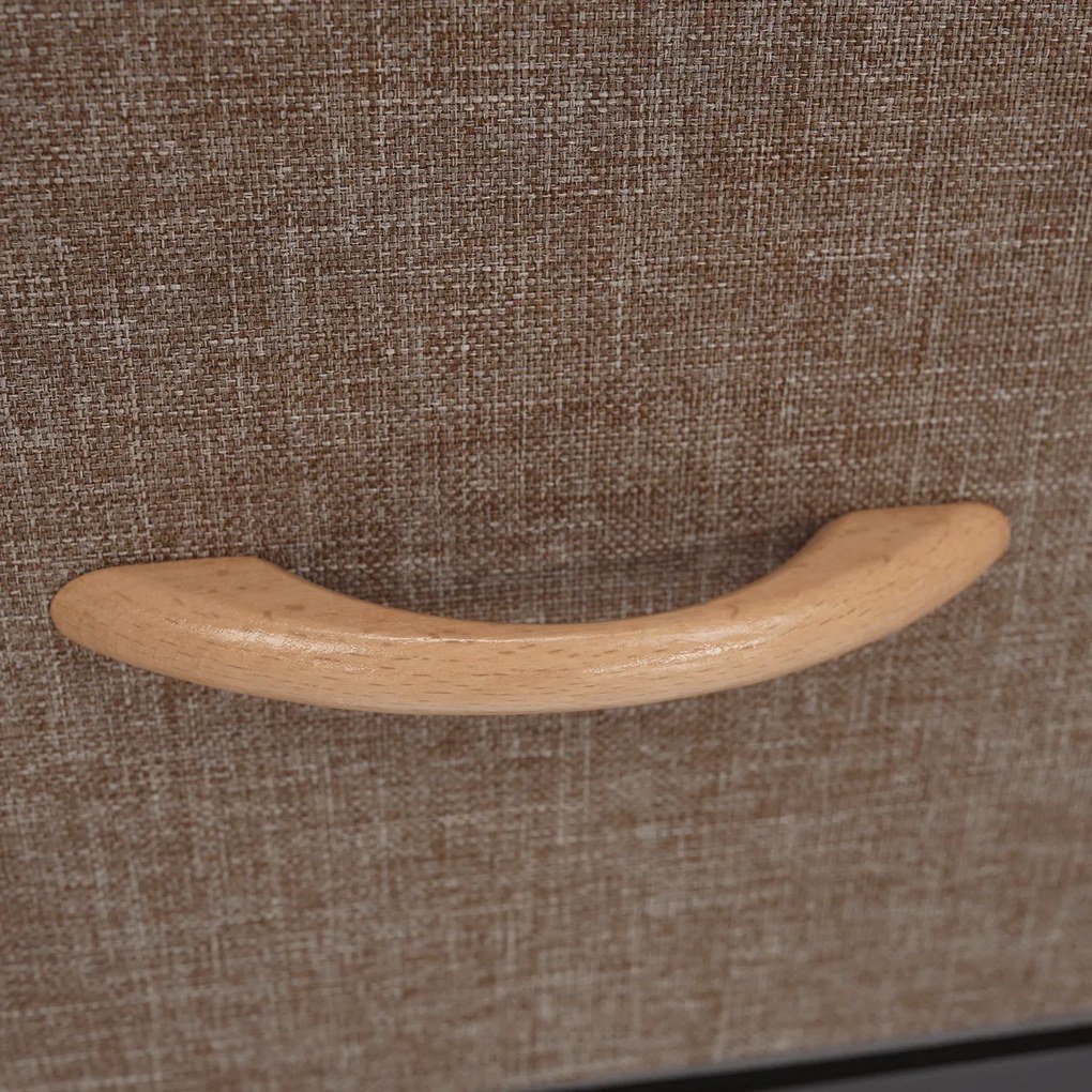 Comodă cu sertare din material textil HAZEL TIP 2,maro, M