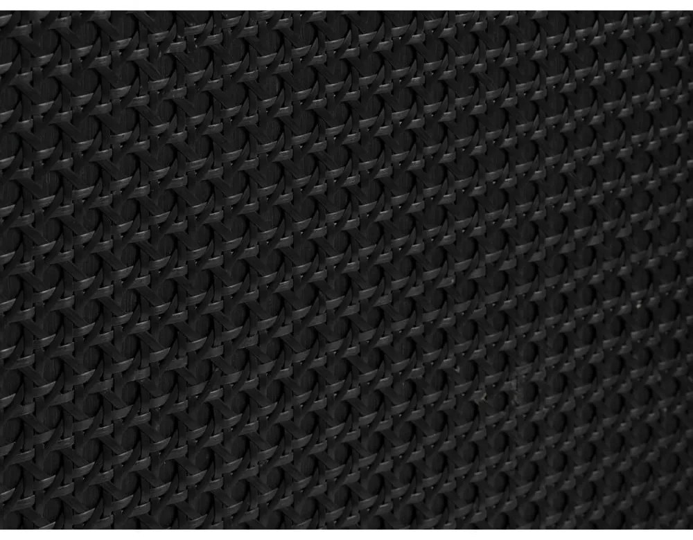 Comodă neagră joasă cu aspect de lemn de stejar 80x75 cm Pensacola – Unique Furniture