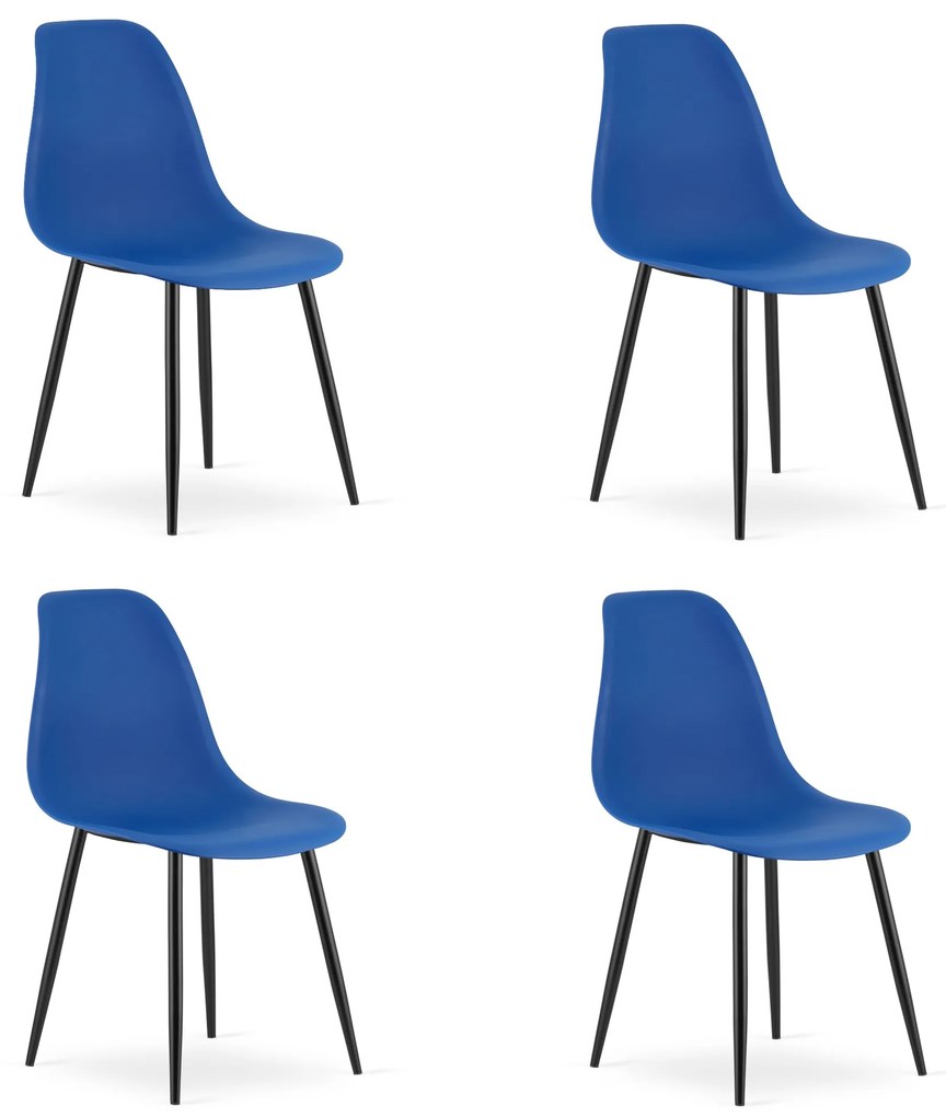 Scaun BLUE OSAKA cu picioare negre