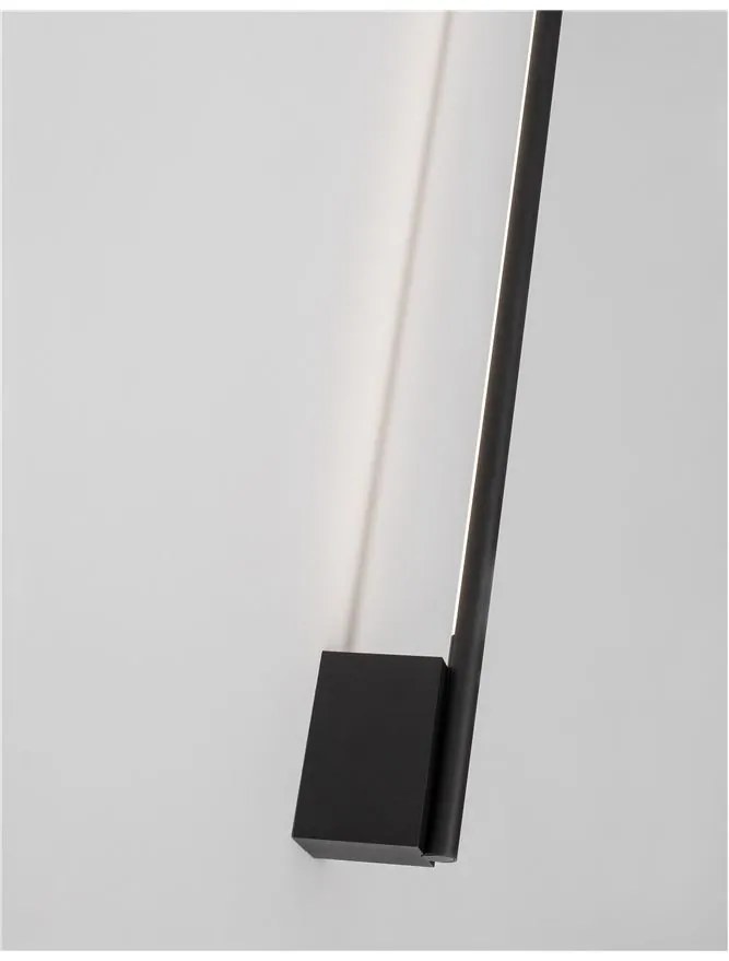 Aplica de perete LED design liniar GROPIUS negru, L-90cm, H-9cm