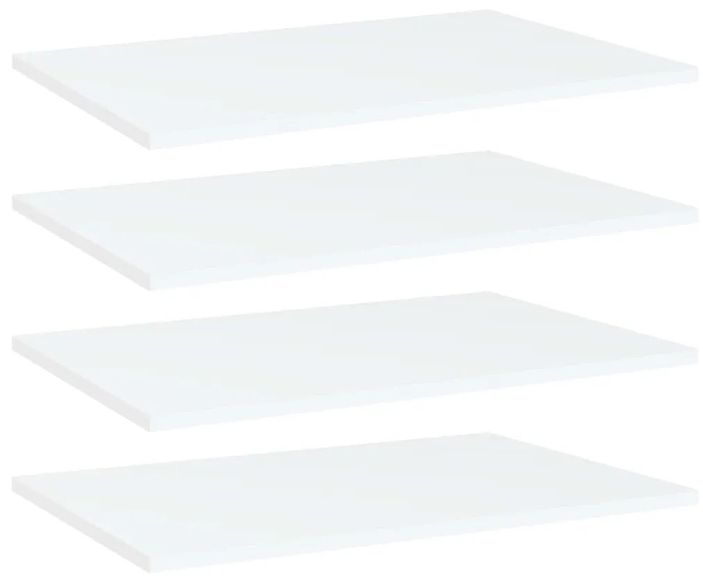 vidaXL Plăci bibliotecă, 4 buc., alb, 60 x 40 x 1,5 cm, PAL