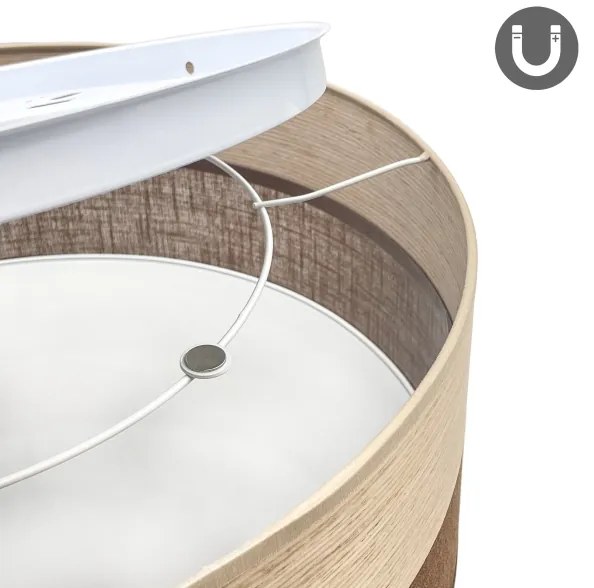 Plafonieră LED SIRJA WOOD LED/36W/230V d. 45 cm maro/stejar